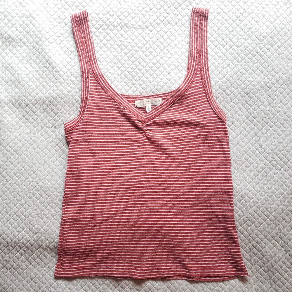UO X Truly Madly Deeply Tank Top - Red Stripe